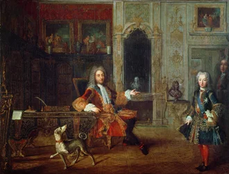 Louis XV (1710-74) et le Régent, Philippe II (1674-1723) Duc d